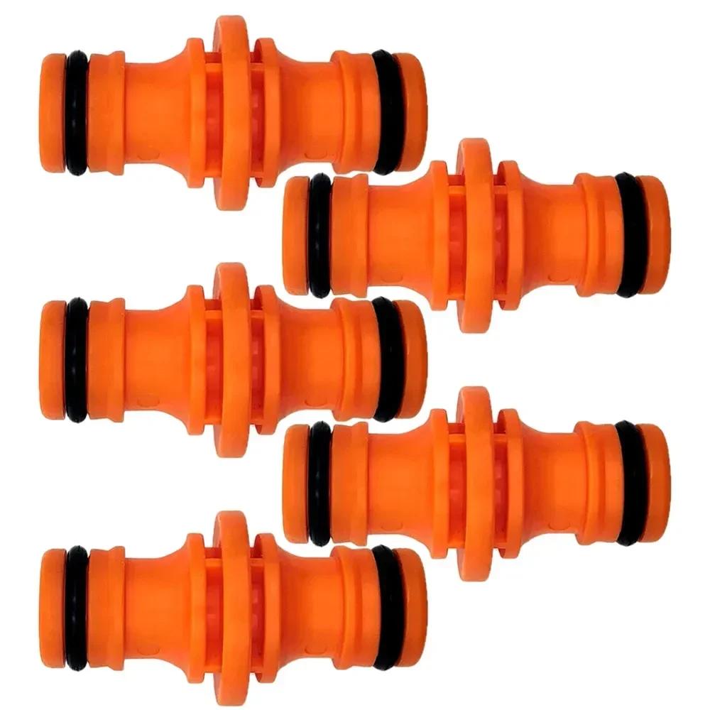 5PCS Joiner Repair Connector Coupling 1/2'' Garden Hose Tubing Fitting Pipe Quick Drip Irrigation Watering System for Greenhouse