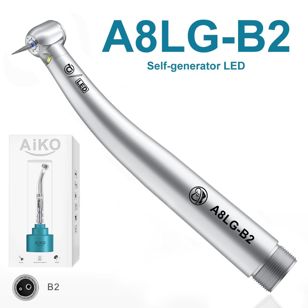 

Серия AiKO A8LG-M4/B2 Стоматологический Мини-наконечник Высокоскоростной Турбинный наконечник Внутреннее распыление Самогенератор Светодиод Воздушная турбина Инструмент стоматолога
