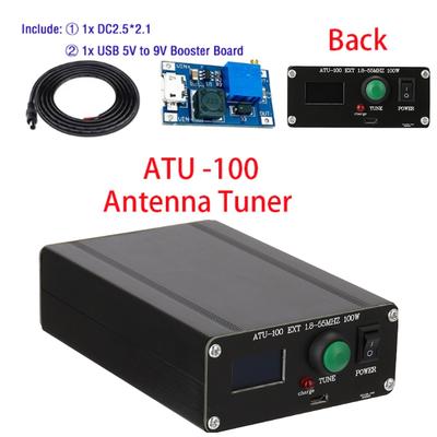 Tuner antenowy 1.8-50MHz Wyświetlacz OLED 0.91 cala autorstwa N7DDC Automatyczny tuner antenowy 7x7 Zaprogramowana obudowa z firmware 3.2 zmontowana