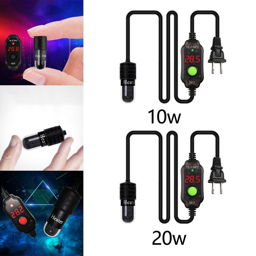 Aquarium Tank Heater Submersible Thermostat Heat Rod Heating Lamp Adjustable Temperature for Turtle Betta Pet Feeder