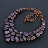 Amethyst Necklace Gemstone Jewelry, Copper Electroformed Necklace, Gift For Women Handmade Necklace