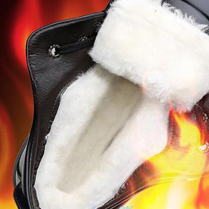 Leather Shoes Men's Boots Winter Velvet Warm Cotton Shoes Casual Shoes Winter Non-slip Soft-soled Dad Shoes