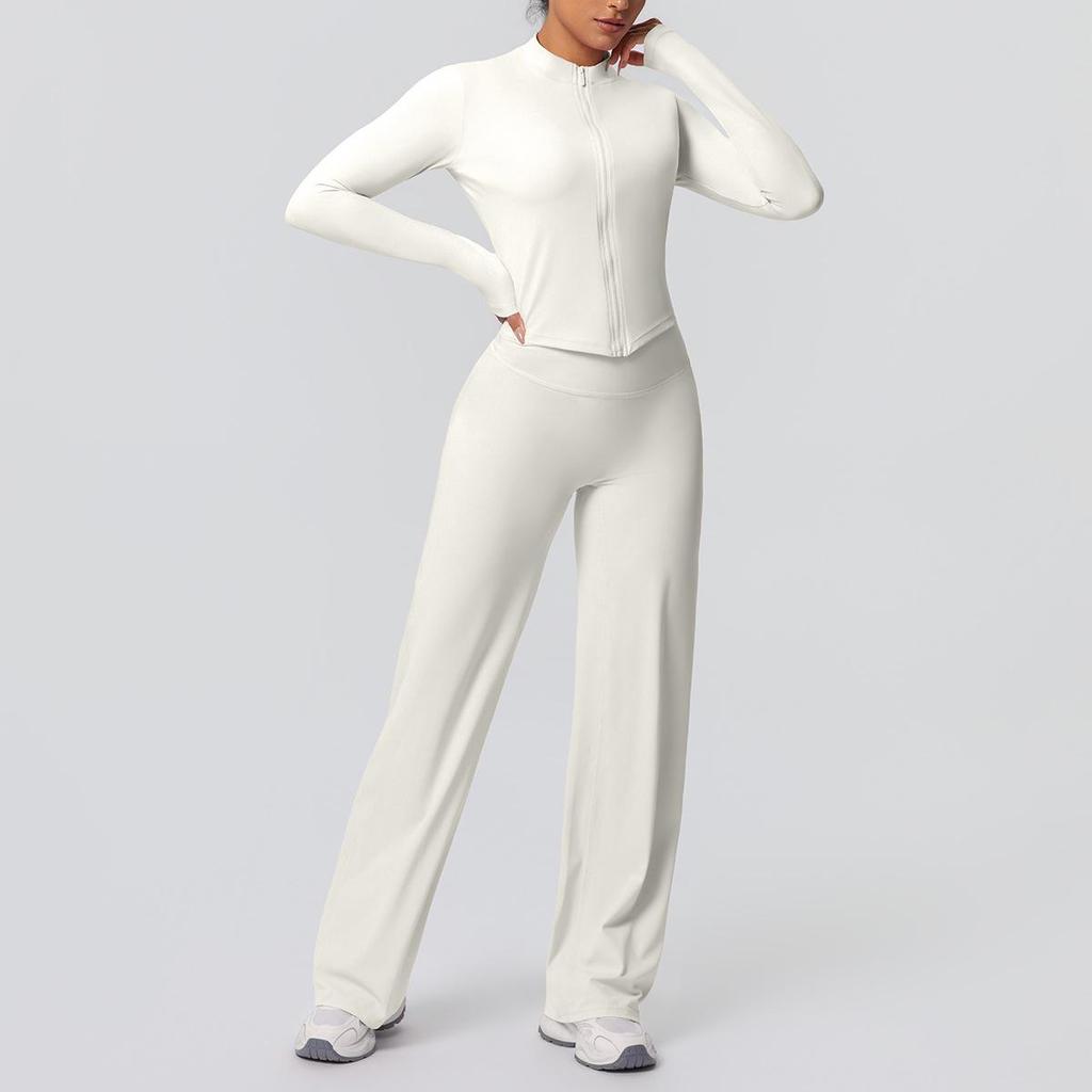 Cross-border Sports Slimming Jacket & High-Waist Yoga Pants Set