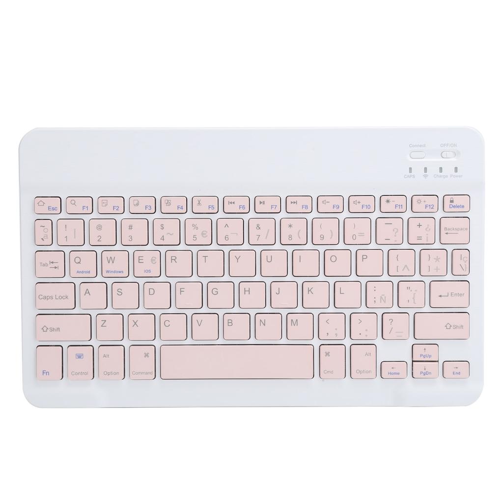 Bærbart Mini Trådløst Bluetooth Tastatur Spansk for IpadSamsungXiaomiHuawei Nettbrett PCGult