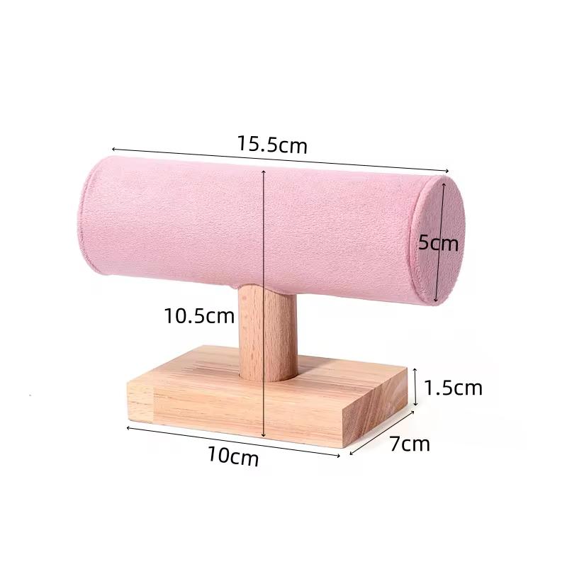 Wooden Vintage T-shaped Jewelry Storage Rack Bracelet Display Storage Rack Watch Bracelet Chain Bracelet Jewelry Display Props