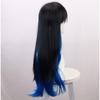 Hashibira Inosuke Cosplay Demon Slayer Kimetsu No Yaiba Black Blue Ombre Heat Resistant Hair Men Women Role Play Costume Wigs