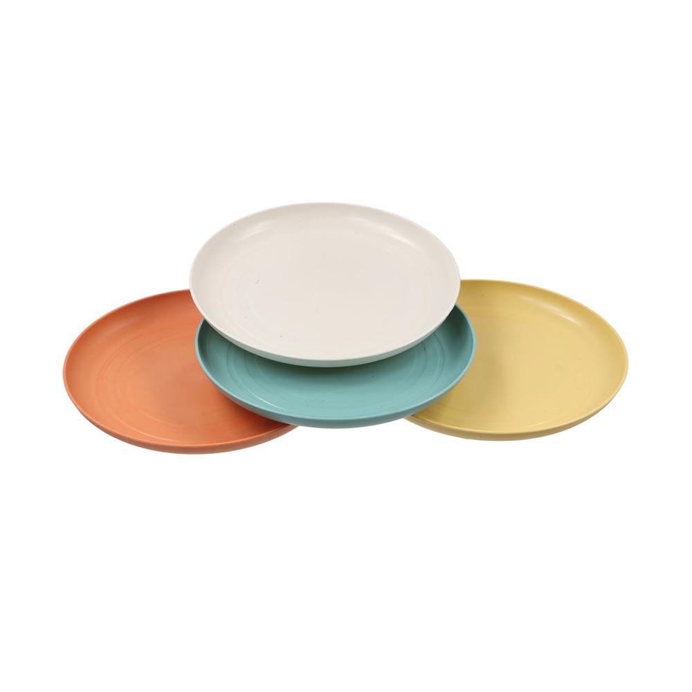 Round Dinner Plates Lightweight Tableware Eco Friendly Wheat Straw Plates  Fruit