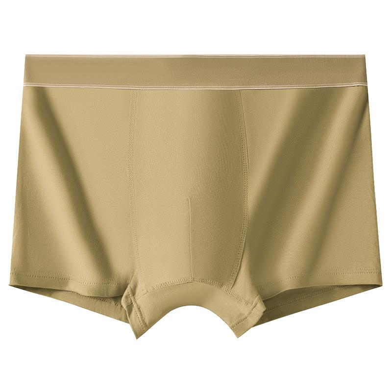 Men's Spring and Summer Simple Pure Color Cotton Breathable Antibacterial Crotch Underwear