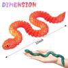 Articulated Snake Figure 3D Printed Realistic Flexible Movable Fidget Toy for Desk Decor - Simulation Animal Model Creative Gift