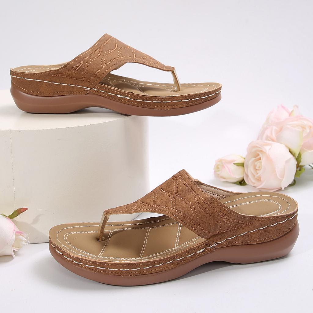 Fashion Autumn Wedges Shoes Women Comfortable Sandals Summer Anti-slip Slip on Flip Flop  Women Platform Sandals Big Size Slides Women