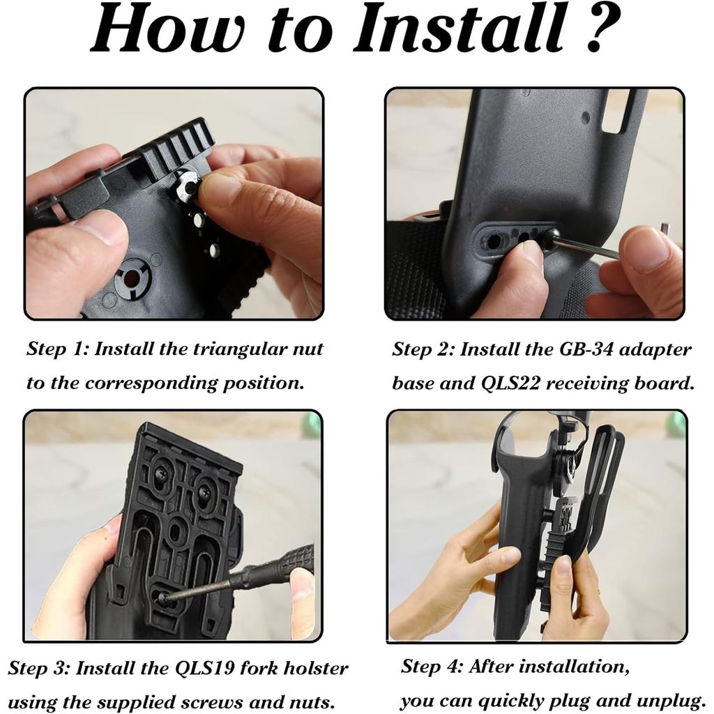 Tactical Drop Leg Pistol Holster Platform Universal Gun Holster Low Ride Adapter Base Thigh Strap for Hunting