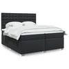 VidaXL Slat Bed Base with Mattress Black 200x200 Cm Faux Leather, Bed, Platform Bed, Panel Bed, Furniture of 3293036