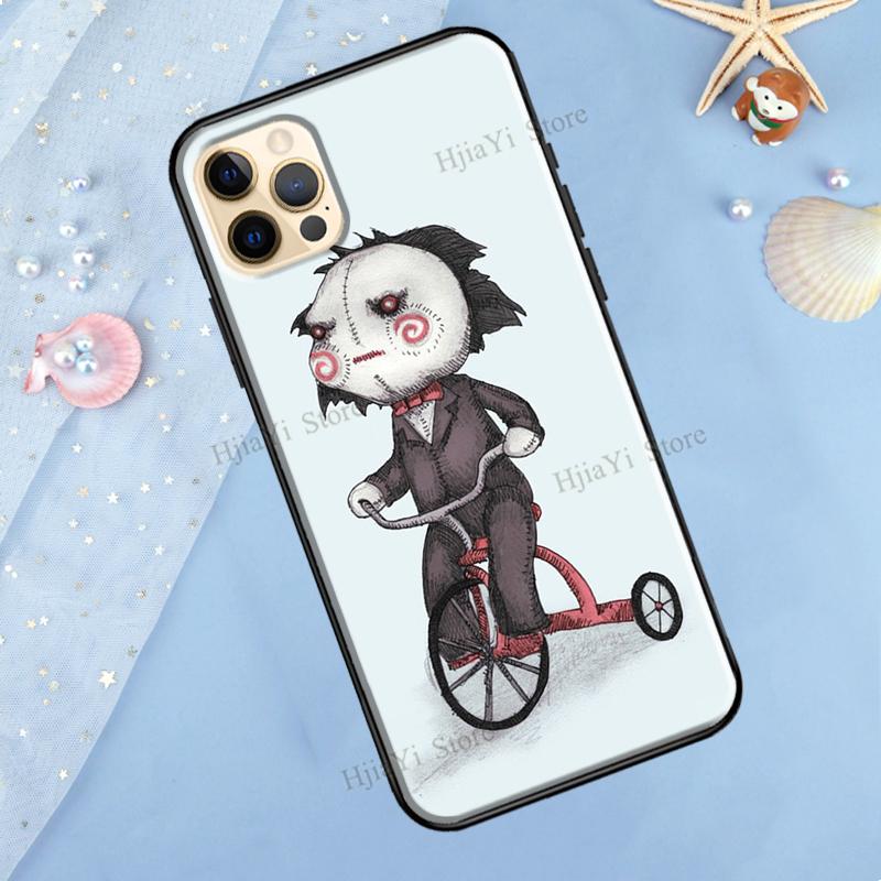 Saw Jigsaw Puppet Case For iPhone 13 Pro Max 12 Mini X XR XS Max SE 2020 8 7 Plus 11 Pro Max Phone Cover