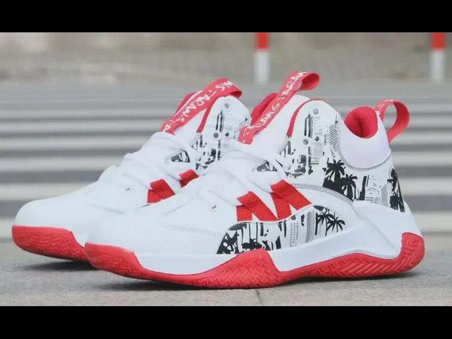 Men's High-Top Leather Waterproof Basketball and Skateboard Shoes