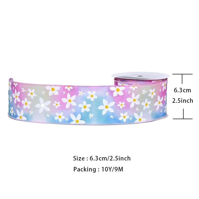 YAMA 2.5inch*10Yard Spring Wired Edge Ribbon for DIY Handmade Decoration for Gift Wrapping Craft Supplies & Materials Butterfly