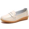 BrandNew SpringSeason Flat Single FootPairs for Women Lazier Leather Bean FootPairs for Women DailyWear Middle-aged and Old Mother FootPairs