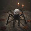 Plush Leg Halloween Electric Walking Spider Glowing Eye Halloween Spider Ornament  Bar