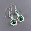 Natural Malachite Gemstone 925 Sterling Silver Jewelry Handmade Earrings 1.80" EE-13-20