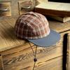 Retro Plaid Baseball Cap Women's Spring Summer Outdoor Breathable Soft Top Couples Versatile Face Slimming Trendy Cap