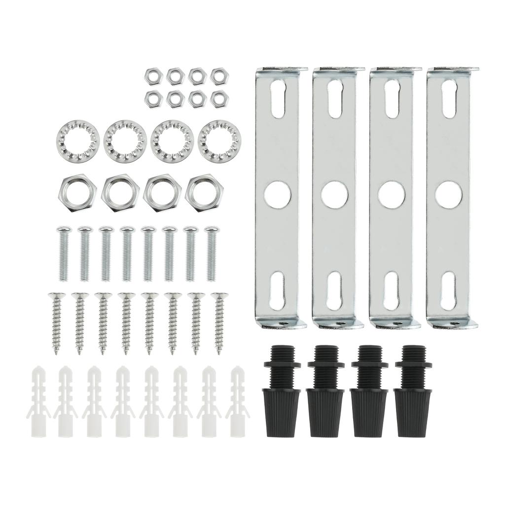 4 Sets Ceiling Light Plate Kit Light Fixture Mounting Bracket Plate for Home Office Pendant Wall Light with Screw Washer Nut