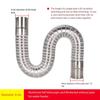 Efficient Exhaust Pipe for Gas Water Heater Adjustable Length from 0 65 to 1 5 Meters with Robust Construction