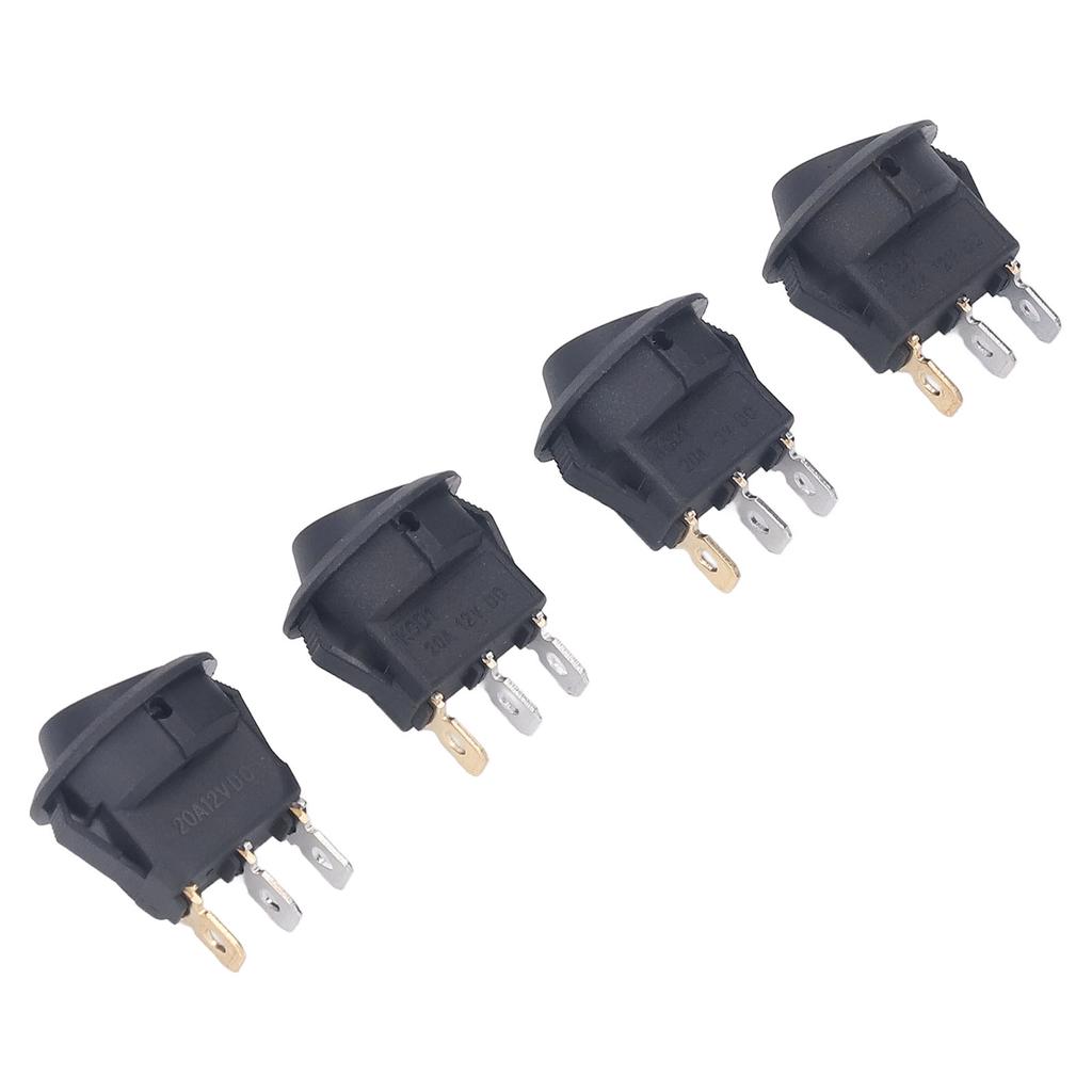 4PCS 12V Round Power Switches 3 Pin 2 Position LED Switch Boat Toggle Rocker Switch 20mm