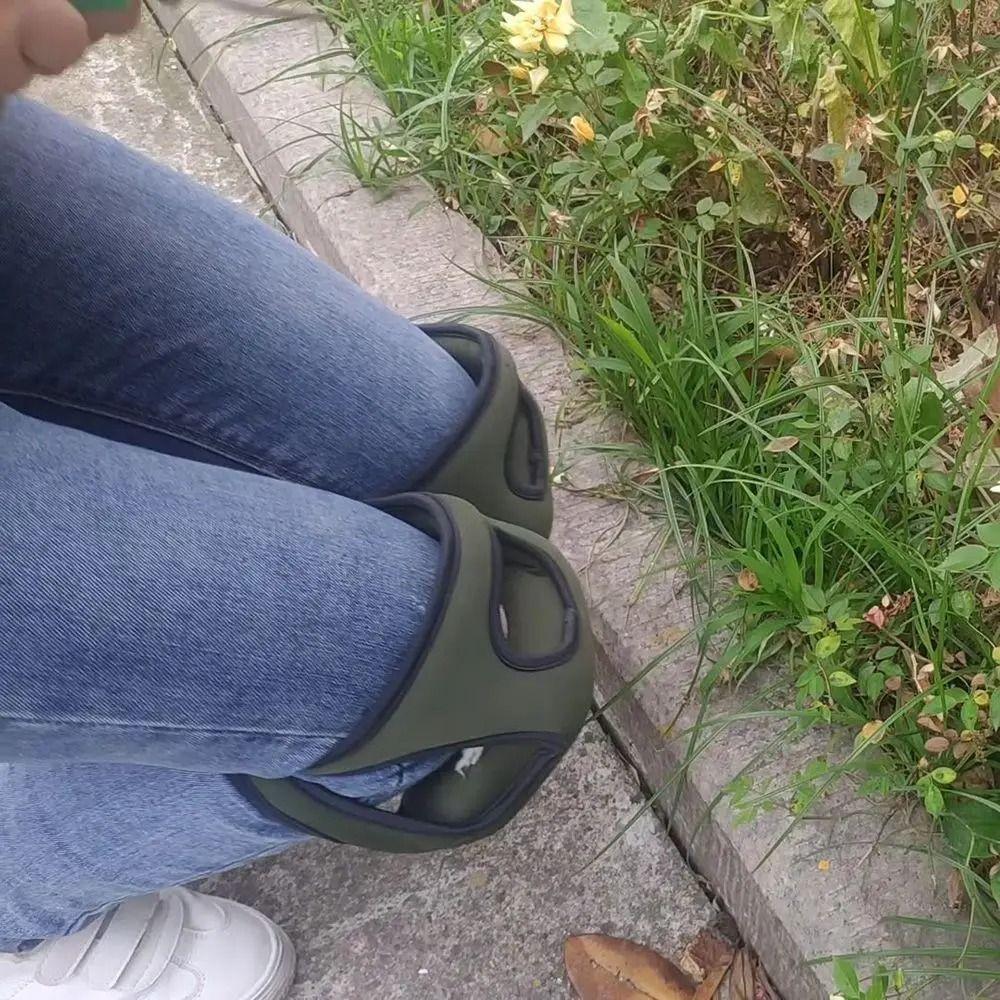 1Pair Anti Slip Knee Protection Adjustable Kneeling Cushion Safety Supplies Garden Knee Pads  Work