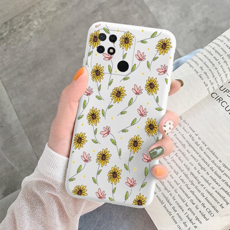 Für Redmi 10C 10 C 10A Hülle Funda Vintage Blumen Blätter Schutzhülle Weiche Capa Für Xiaomi Redmi 10C 13C 14C Bumper Case