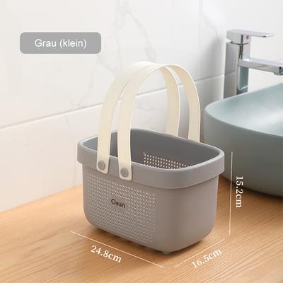 Přenosný košík do sprchy Plastový organizér Úložná taška s držadly Toaletní taška Koš Box do koupelny Kuchyň Koleje
