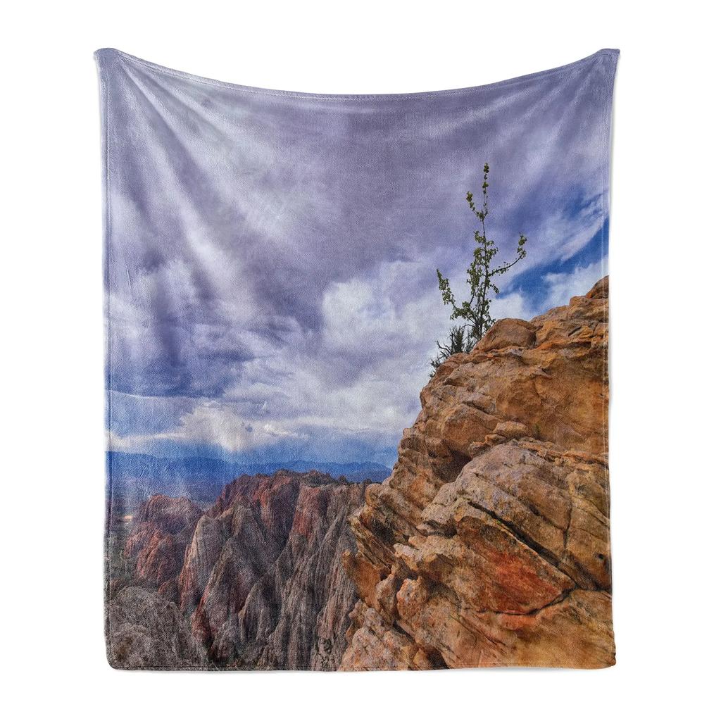 Landscape Throw Blanket, Grand Teton National Park Snowy Peak Mountains Nature Scene Picture Soft Flannel Blanket for Adult Gift