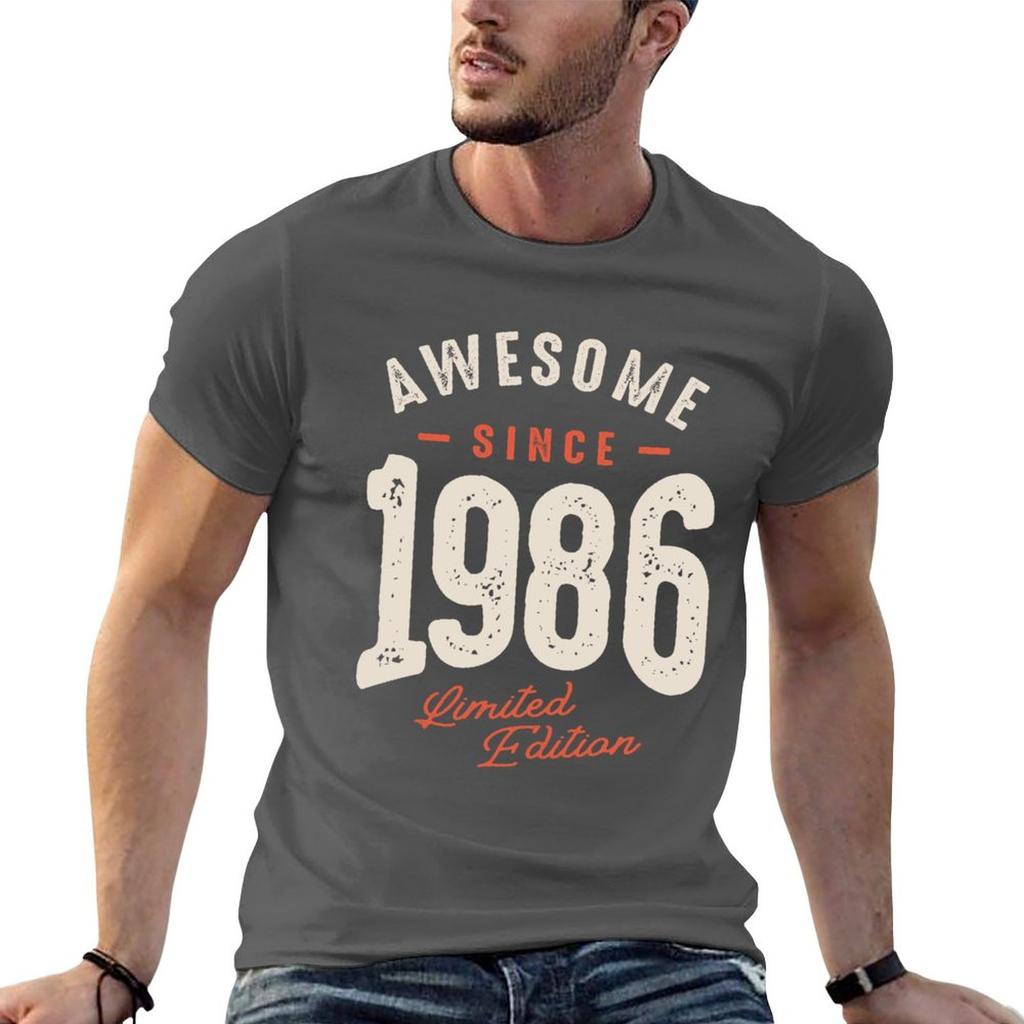 Neu Super Seit 1986 - 36. Geburtstag Retro Klassisches T-Shirt koreanische Mode neue Ausgabe T-Shirt übergroße T-Shirts für Männer