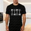 Rugged Gearhead Cotton T-Shirt Modern Engine Piston Streetwear Robust Mechanic Vintage Classic Fashion Summer Men's Clothing