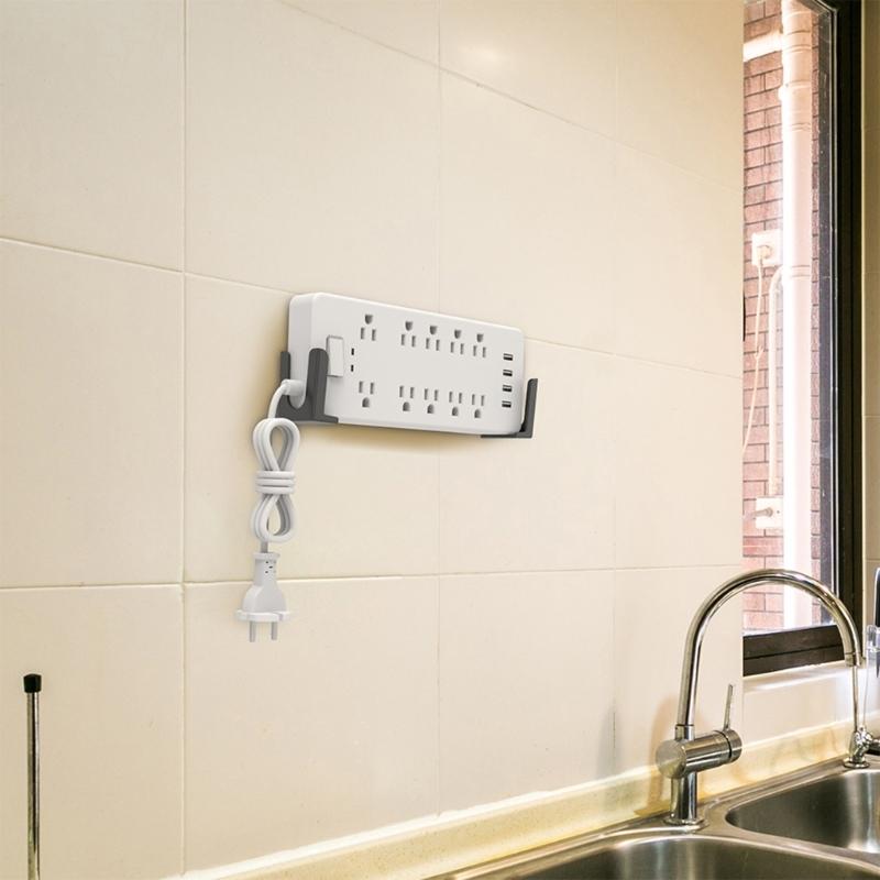 ABS Wall Mounted Power Strips Stand For Tablets Smartphones, Ideal For Smooth Surfaces Like Marble Wood, Glass, Tiles