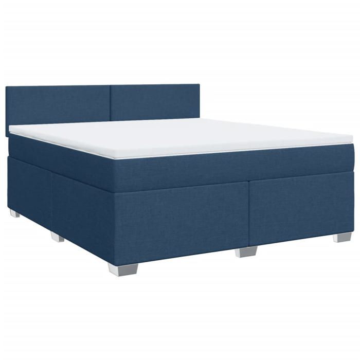 Maison Exclusive - Sommier à lattes de lit avec matelas Bleu 180x200 cm Tissu