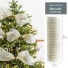 Gold & Silver Christmas Tree Decorations: Mesh Ribbon & Ornaments