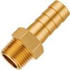 Partner Brass Pneumatic Connector, External Thread 1/4" Herringbone 8mm