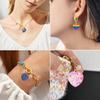 Craftdady 48 Stück Emaille Herz Anhänger Blume Regenbogen Streifen Leopard Muster Herz Metall Anhänger Bunte Legierung Valentinstag Herz Anhänger für