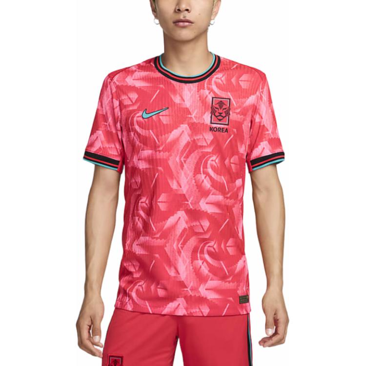 Nike Dry Fit Adv Logo Print Outdoor Casual Sports Crew Neck Short Sleeve Football Shirt Men Tops Red FJ4268-679