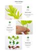 Bifurcate Maple Leaf Aquatic Plant Plastic Decor: Green Simulation Grass, Flower, and Leaves for Cake and Hotel Decoration.
