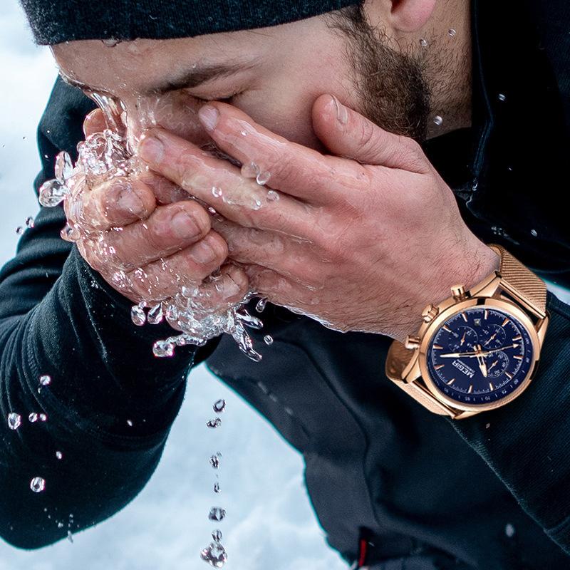 Men'S Watch, Versatile Fashion Multifunctional Timing Sports Men'S Quartz Watch 2153