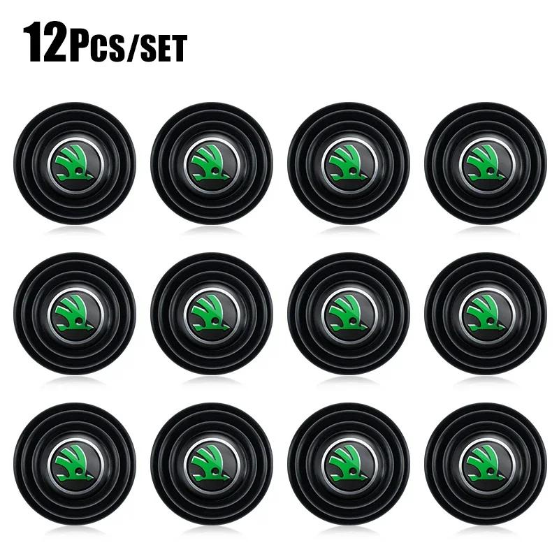 Car Sticker 2026 Hot Car Door Shockproof Silicone Gasket Buffer Pad Accessories For Skoda Octavia Superb Rapid Kodiaq Karoq Fabi