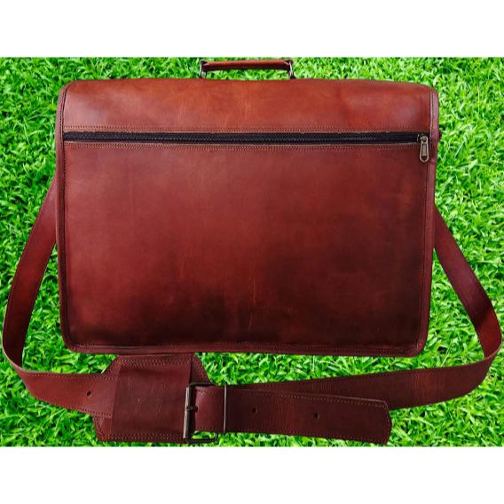 Borsa a tracolla da ufficio da viaggio in pelle fatta a mano vintage da 18 pollici Borsa a tracolla per computer portatile Borsa a tracolla per computer per uomo e donna