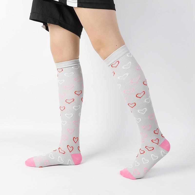 

Унисекс Компрессионные спортивные носки: Женские повседневные, с цветными блоками, мужские наколенники, баскетбольные выше колена и гольфы S/M