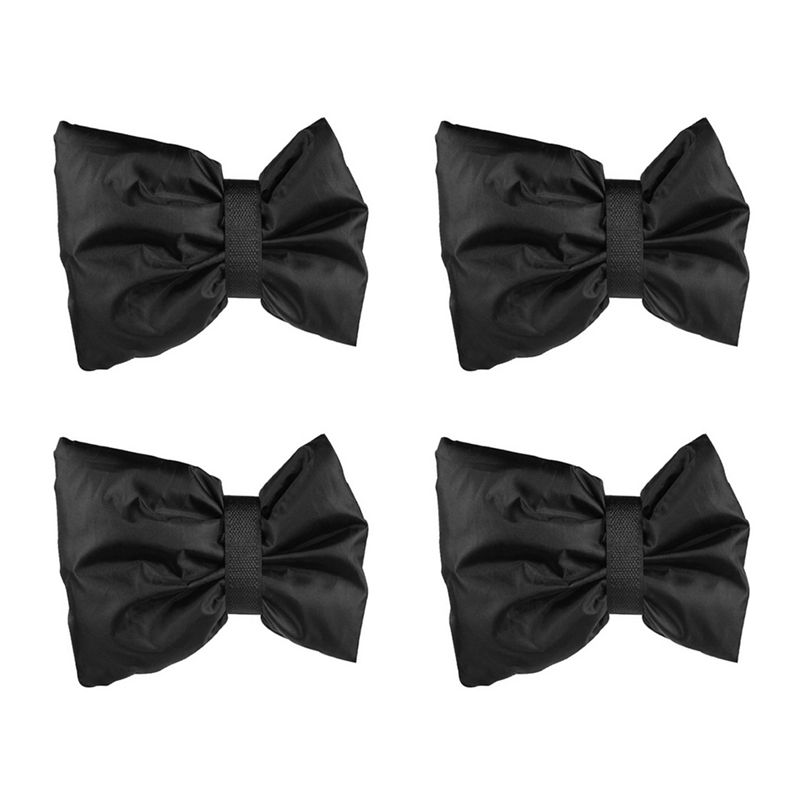 

AEE4-4 Pack Black Polyester Faucet Cover Indoor And Outdoor Insulation Faucet Cover Antifreeze Cover Outdoor In Winter. чёрный