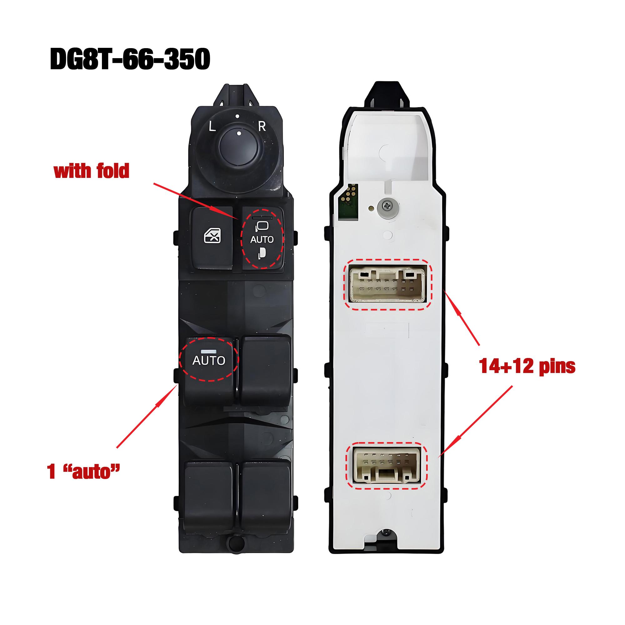 DG8T-66-350 DG8T66350 For Mazda CX-3 CX3 2018-2025,Front Left Driver Electric Power Master Window Switch Lifter Control Button LHD DG8T-66-350