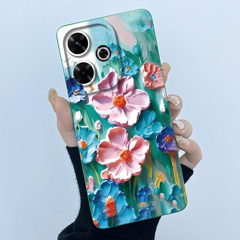 Hülle Für Xiaomi Poco M6 4G Redmi 13 4G 13 5G Niedlicher Panda Süße Mädchen Katzen Silikon Weiche Rückabdeckung Stoßstange Schlanke Schutzhülle