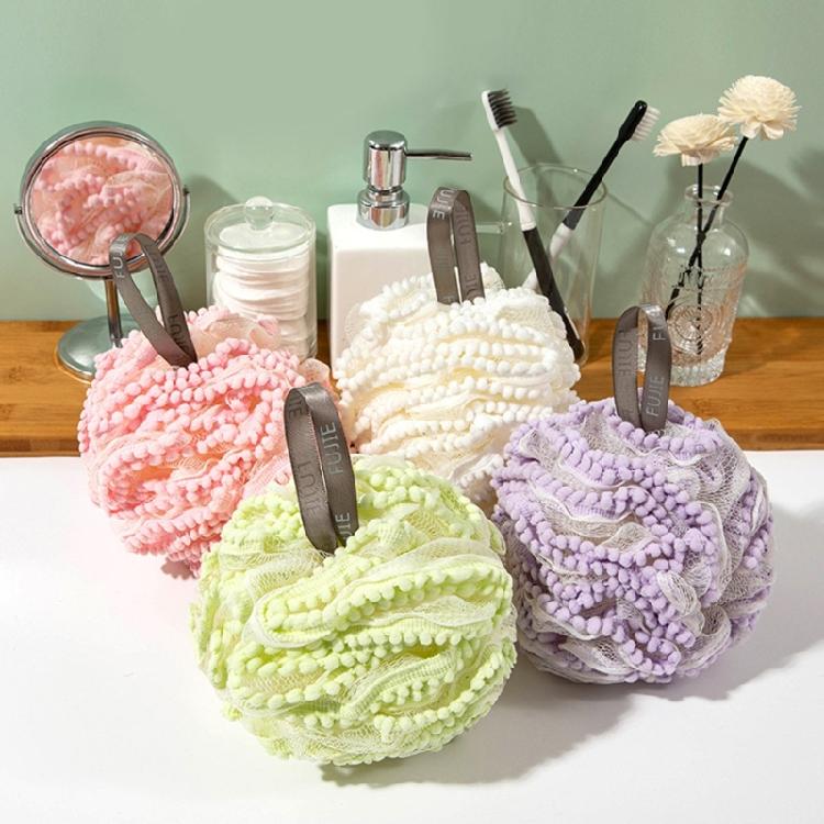 Mesh Shower Ball 80g Exfoliating Body Scrubber Shower Sponge Puff for Women Men