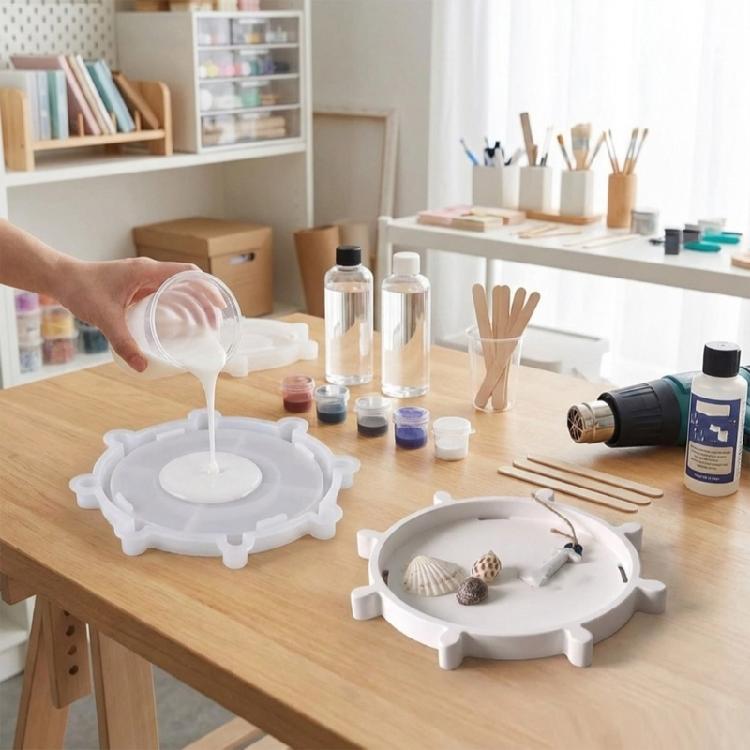 Steering Wheel Silicone Mold Hand-Making Unique Resin Tray Moulds Silicone Texture Suitable for Gifts and Embellishments