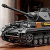 Military Technicial Pzkpfw Iv Ausf. F2 Panzer Building Blocks Ww2 Heavy Tank 4 Figures Brick Model Kit Adults Kids Gifts 1419Pcs