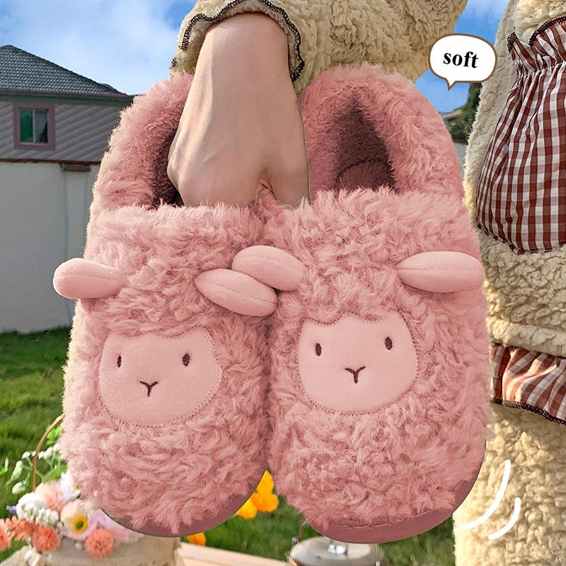Postpartum cotton slippers for women, autumn and winter bags, anti slip indoor living, home furnishings, couples, cotton shoes for men, winter